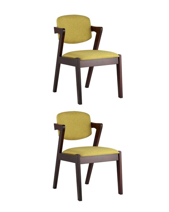 Набор из двух стульев Viva зелено-коричневого цвета