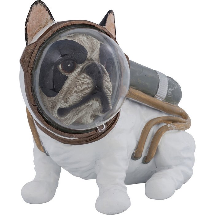 Статуэтка Space Sitting Dog бело-серого цвета - купить Фигуры и статуэтки по цене 3507.0