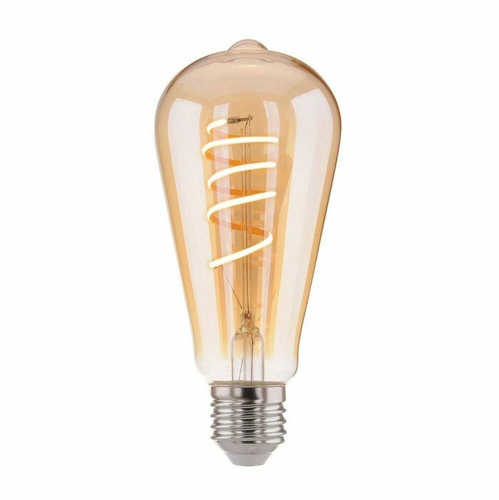 Филаментная светодиодная лампа ST64 8W 3300K E27 тонированная BLE2717 конусной формы