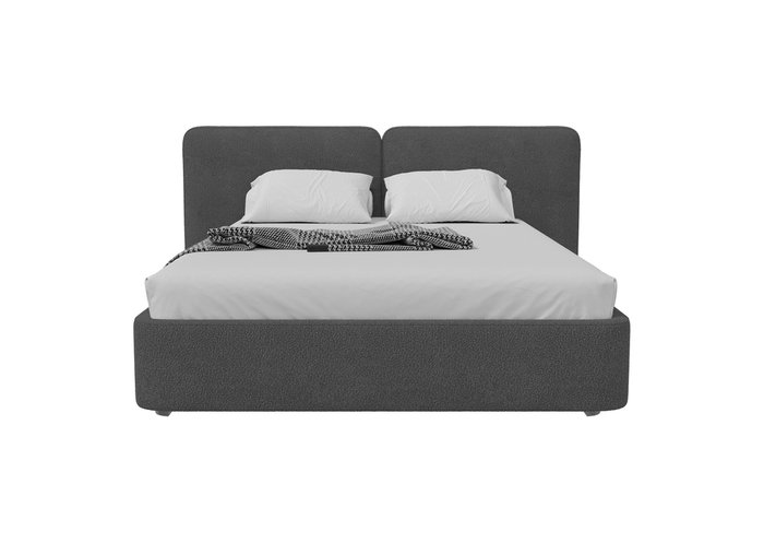 Кровать Hub Soft 160х200 темно-серого цвета с подъемным механизмом - купить Кровати для спальни по цене 123000.0