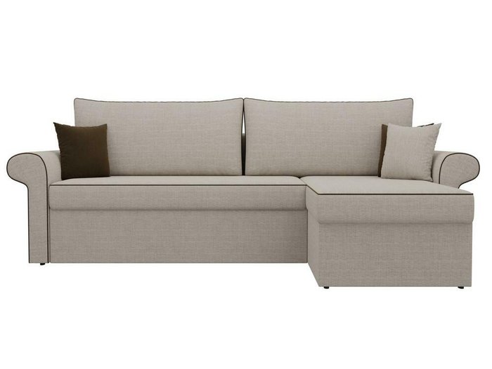 Угловой диван-кровать Милфорд бежевого цвета - купить Угловые диваны по цене 29990.0