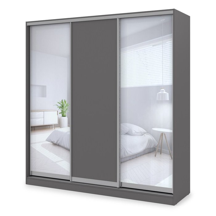 Шкаф-купе Comfort 24.9 темно-серого цвета