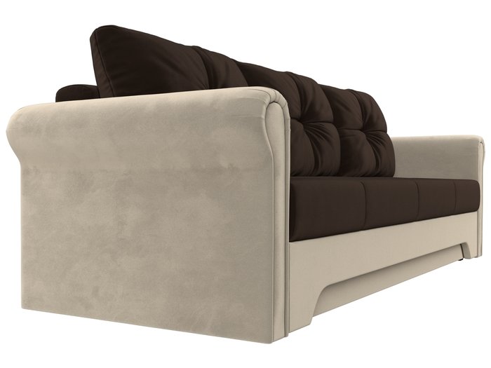 Прямой диван-кровать Европа коричнево-бежевого цвета - лучшие Прямые диваны в INMYROOM