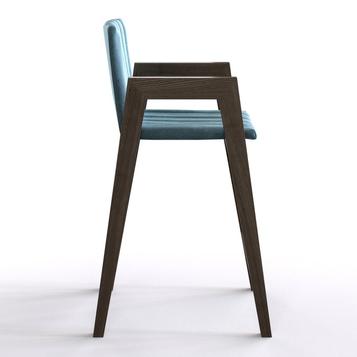 Полубарный стул FIve коричнево-голубого цвета - купить Барные стулья по цене 32555.0