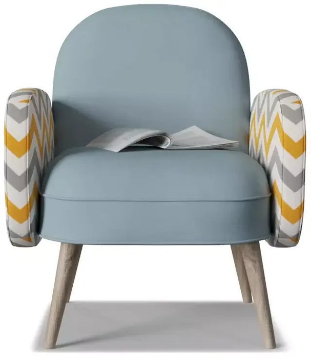 Кресло Бержер голубого цвета - купить Интерьерные кресла по цене 14000.0