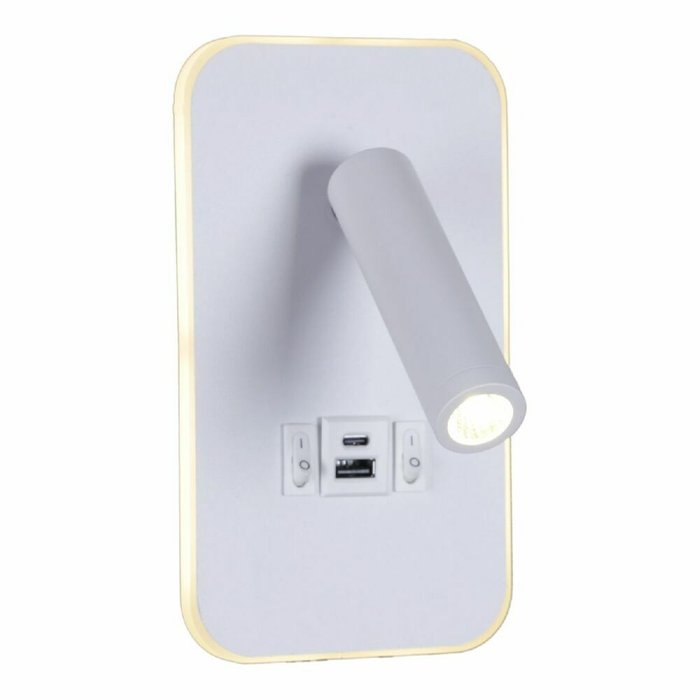 Спот 86204-9.2-001KT LED12W+USB WT (металл, цвет белый) - купить Накладные споты по цене 2890.0 Спот 86204-9.2-001KT LED12W+USB WT (металл, цвет белый) - купить Накладные споты по цене 2890.0