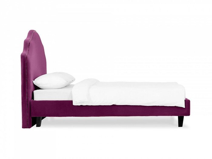Кровать Queen II Victoria L 160х200 пурпурного цвета с черными ножками - лучшие Кровати для спальни в INMYROOM