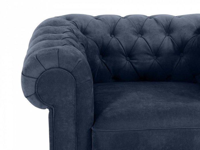 Кресло Chesterfield темно-синего цвета  - лучшие Интерьерные кресла в INMYROOM