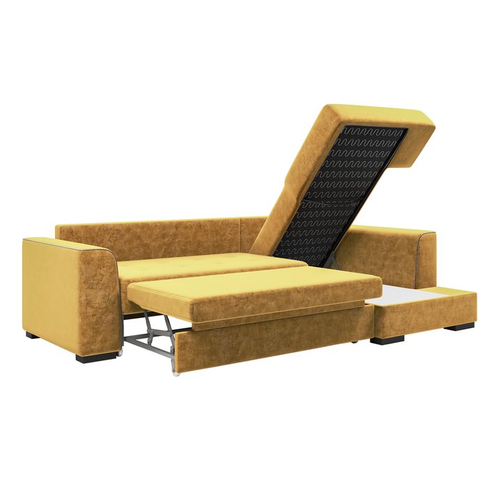 Угловой диван-кровать Монтана желтого цвета - лучшие Угловые диваны в INMYROOM