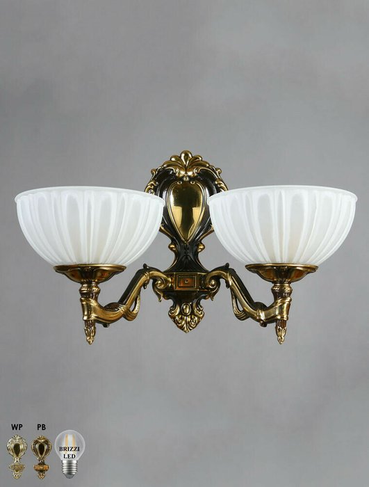 Бра Brizzi 02228-2 PB - купить Бра и настенные светильники по цене 25895.0