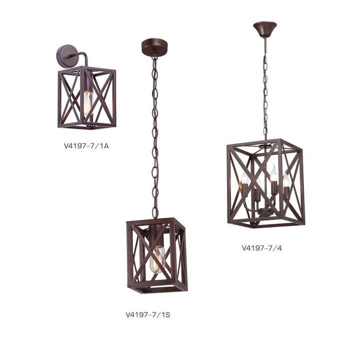 Светильник настенный V4197-7/1A, 1хE27 макс. 60Вт - лучшие Бра и настенные светильники в INMYROOM