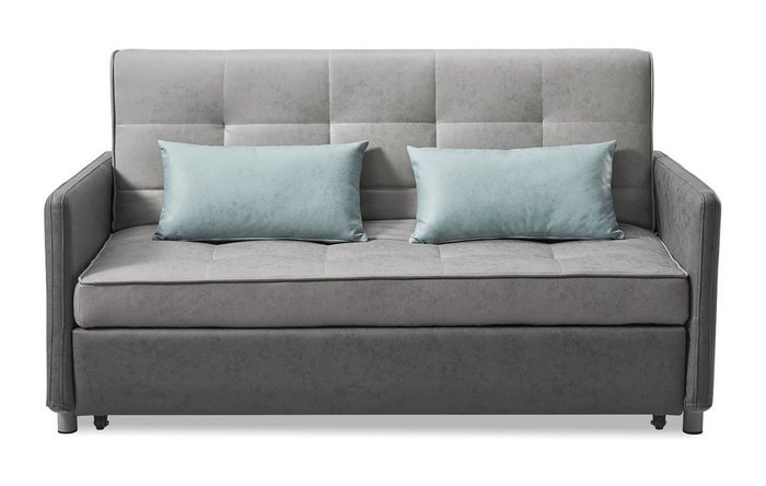 Прямой диван-кровать Claire L серого цвета