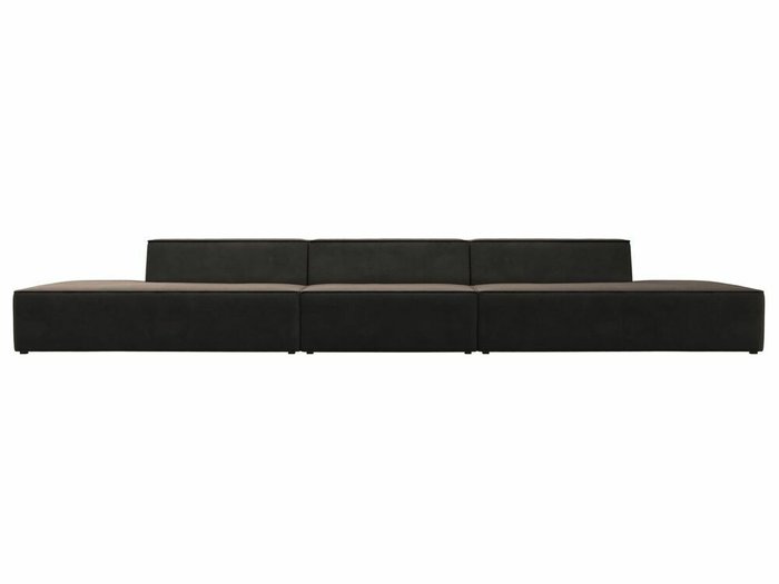 Прямой модульный диван Монс Лонг коричневого цвета - купить Прямые диваны по цене 75999.0
