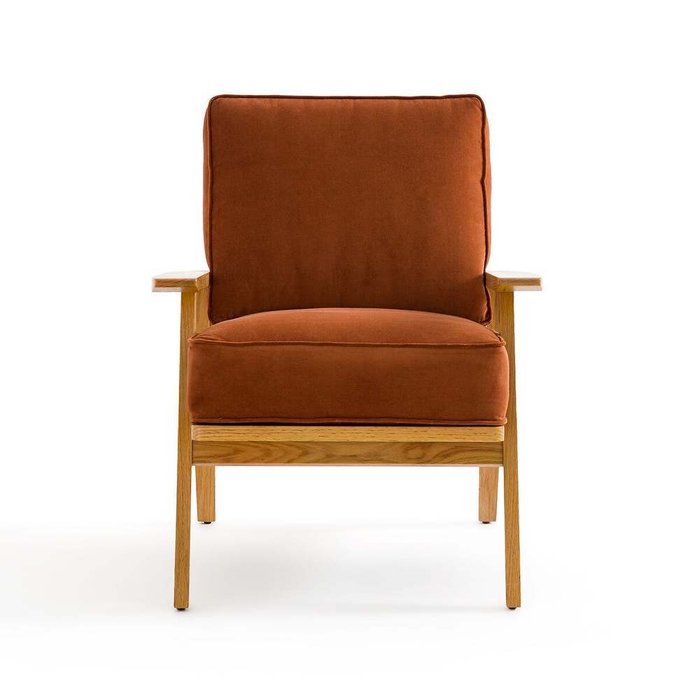 Кресло винтажное Linna коричневого цвета - купить Интерьерные кресла по цене 45584.0