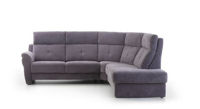 Угловой диван Ares серо-фиолетового цвета - лучшие Угловые диваны в INMYROOM
