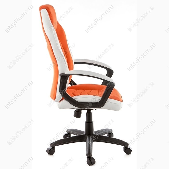 Компьютерное кресло Gamer бело-оранжевого цвета - лучшие Офисные кресла в INMYROOM