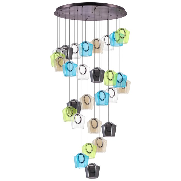 Люстра CARAMELLO LED 28х6W 2700LM КОФЕЙНЫЙ/МУЛЬТИКОЛОР 3000K Люстра CARAMELLO LED 28х6W 2700LM КОФЕЙНЫЙ/МУЛЬТИКОЛОР 3000K