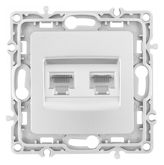 Розетка Ethernet RJ-45 без рамки 217.45-2.silver - купить Розетки по цене 378.0