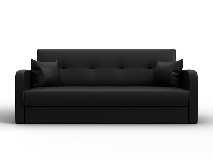 Диван-книжка Надежда черного цвета (экокожа) - купить Прямые диваны по цене 35990 Диван-книжка Надежда черного цвета (экокожа) - купить Прямые диваны по цене 35990