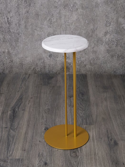 Кофейный столик Сallisto M бело-золотого цвета - лучшие Кофейные столики в INMYROOM