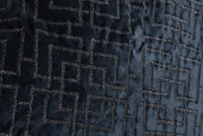 Подушка с вышивкой Геометрия темно-синего цвета - купить Декоративные подушки по цене 1380.0
