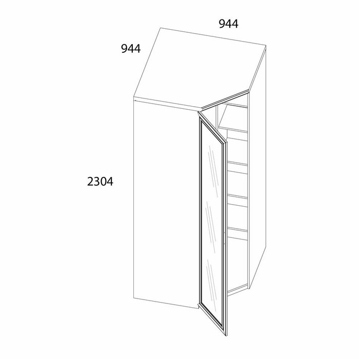 Шкаф угловой Valencia серого цвета - лучшие Шкафы - прихожие в INMYROOM