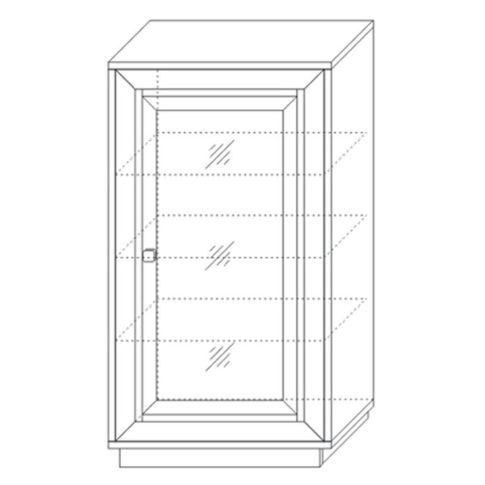 Шкаф-витрина Прато М бежево-белого цвета  - лучшие Шкафы витринные в INMYROOM