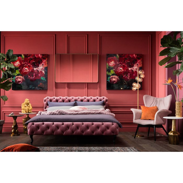 Кровать Desire 160х200 розового цвета - купить Кровати для спальни по цене 403780.0