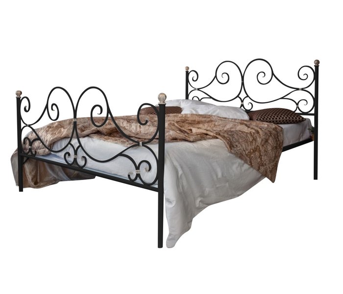 Кованая кровать Верона 180х200 черного цвета