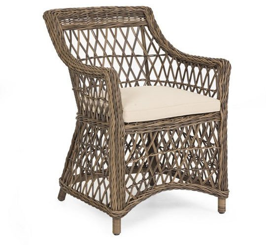 Кресло плетеное Beatrice коричневого цвета 