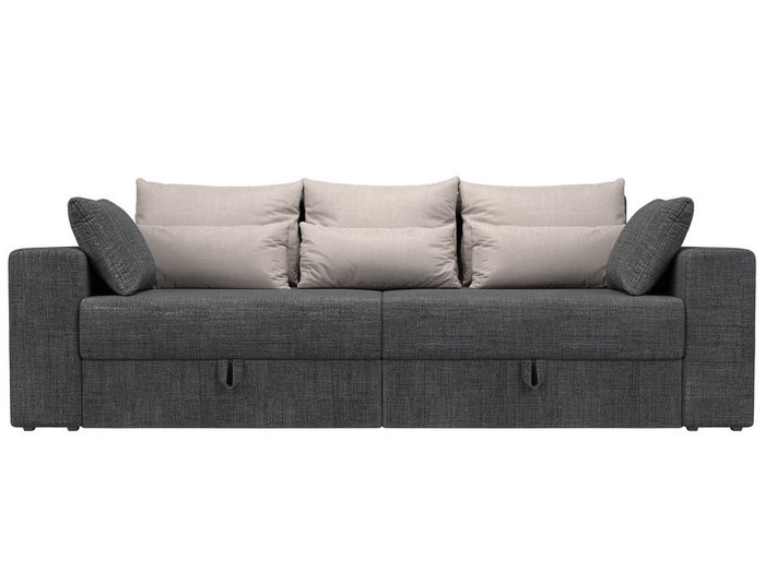 Прямой диван-кровать Мэдисон серо-бежевого цвета - купить Прямые диваны по цене 37990.0
