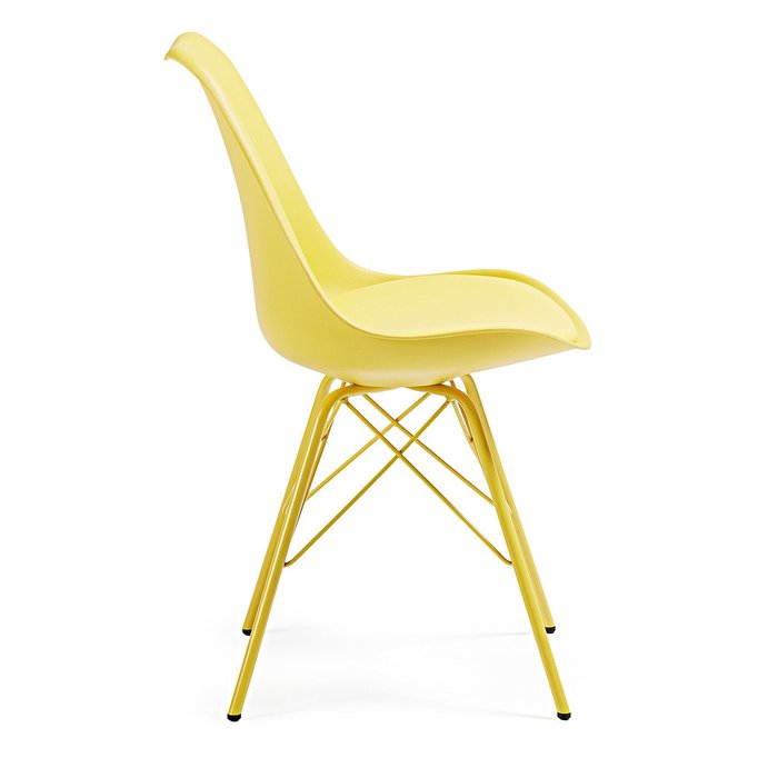 Cтул Lars желтый с металлическими ножками - купить Обеденные стулья по цене 10990.0
