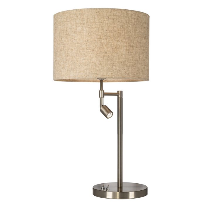 Citilux DUPLET CL801011 Настольная лампа с бежевым абажуром - лучшие Настольные лампы в INMYROOM Citilux DUPLET CL801011 Настольная лампа с бежевым абажуром - лучшие Настольные лампы в INMYROOM