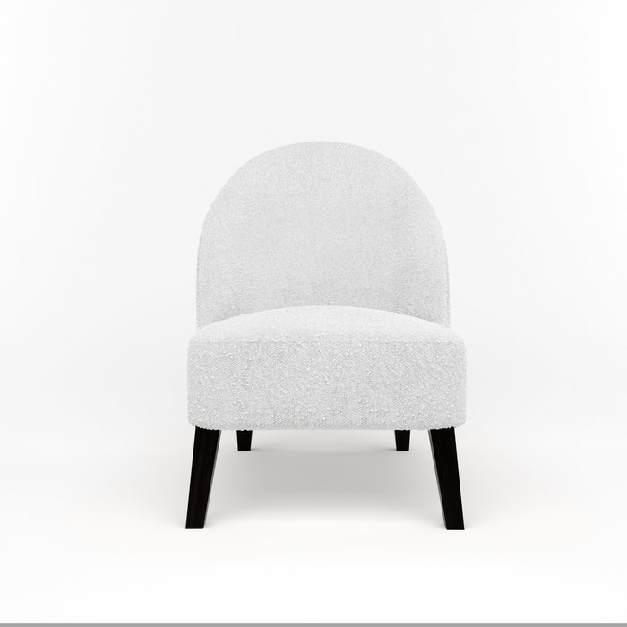 Кресло Ikra из ткани букле белого цвета