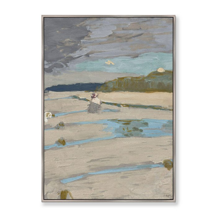 Репродукция картины на холсте The Beach at Saint-Jacut, 1909г. - купить Картины по цене 21999.0
