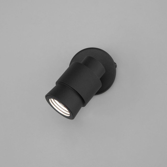 Настенный светодиодный светильник 20125/1 черный Plat - купить Накладные споты по цене 2730.0