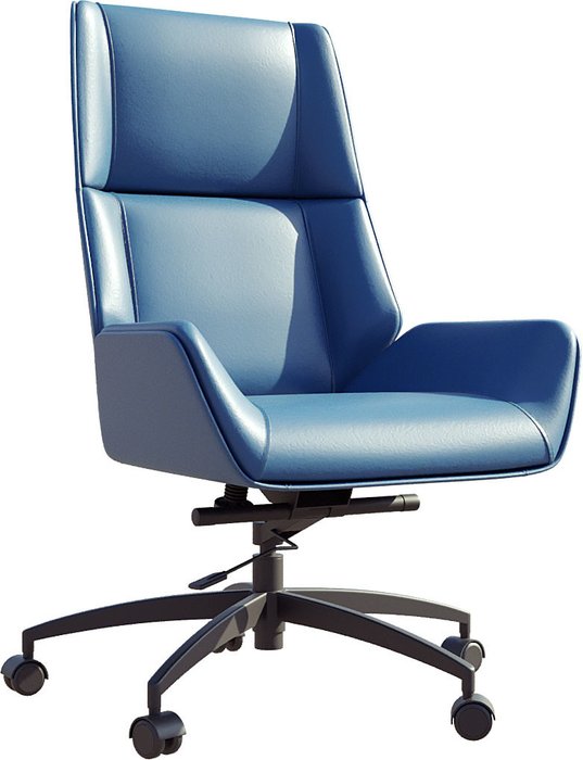 Кресло офисное Авиатор синего цвета