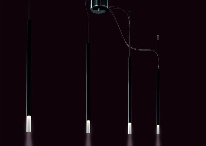 Подвесной светильник Facon de Venise "CLAUDE 70 NERO" с плафонами из стекла - лучшие Подвесные светильники в INMYROOM