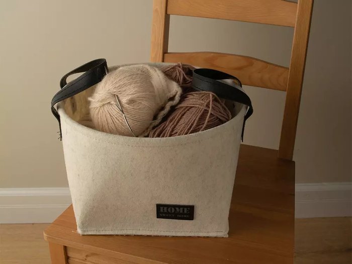 Корзина Todi Natura 20х30 бежевого цвета - купить Плетеные корзины по цене 1570.0