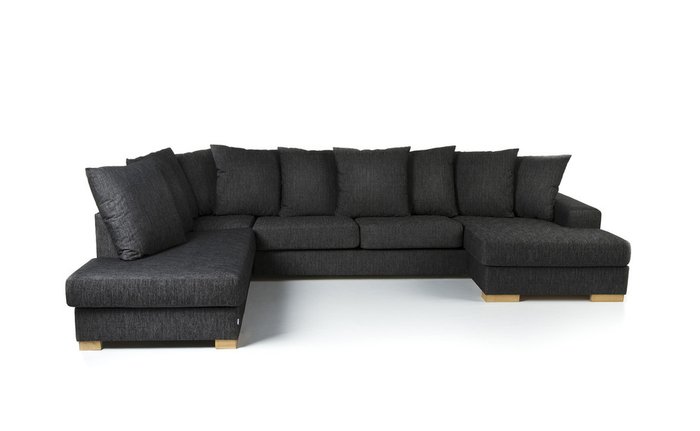 П-образный диван Adriana черного цвета