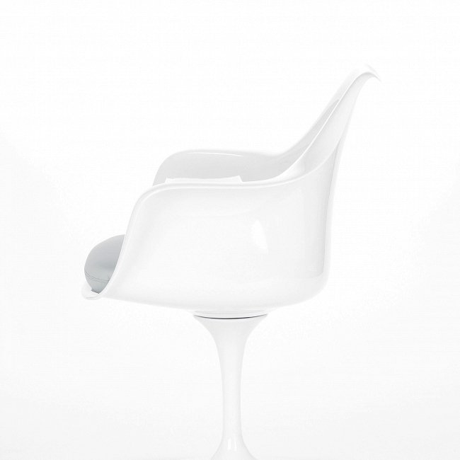 Cтул Tulip с мягкой подушкой серого цвета - лучшие Обеденные стулья в INMYROOM