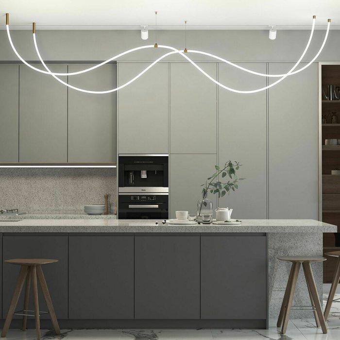 Подвесной трос для круглого гибкого неона Full light латунь 2 м FL 2830 - лучшие Гибкий неон в INMYROOM