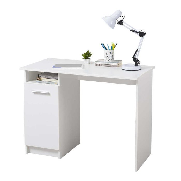 Письменный стол Рей белого цвета - лучшие Письменные столы в INMYROOM