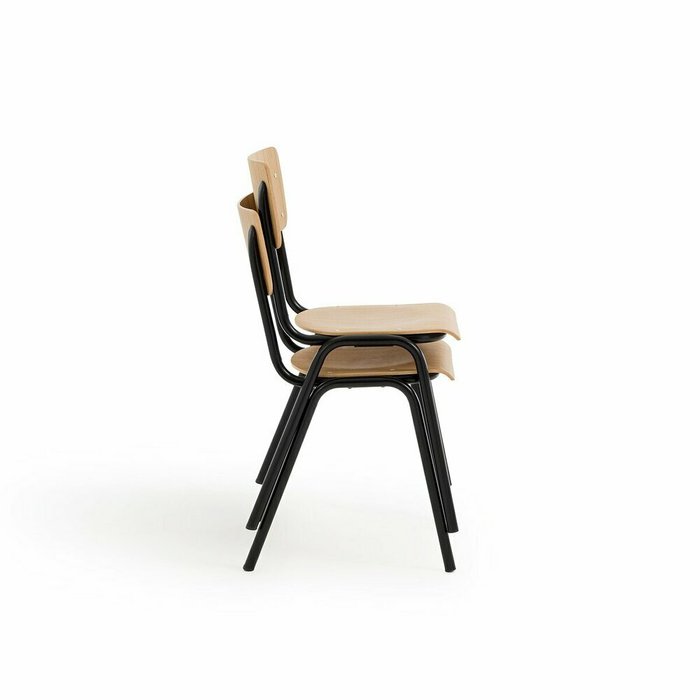 Комплект из двух штабелируемых стульев Hiba бежевого цвета - лучшие Обеденные стулья в INMYROOM