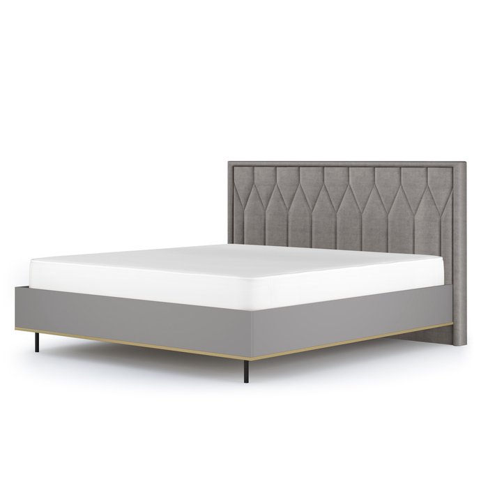 Кровать Капри-2 140х200 серого цвета с подъёмным основанием