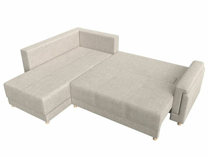 Угловой диван-кровать Лига 024 бежевого цвета левый угол - купить Угловые диваны по цене 68999.0