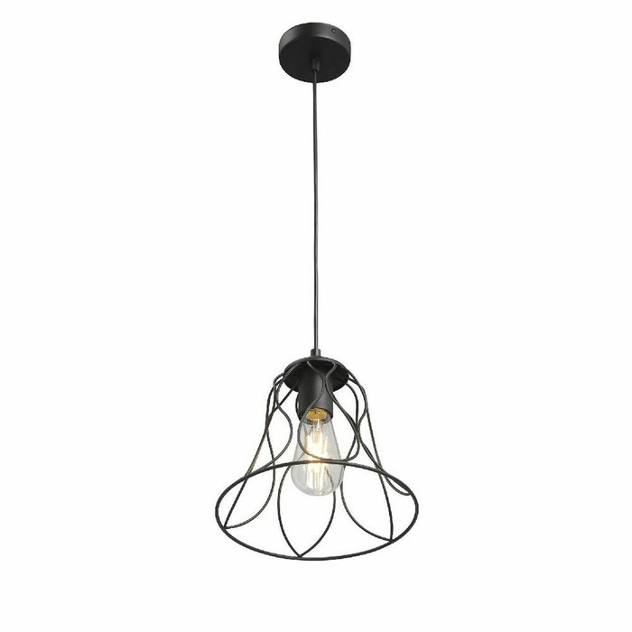 Подвесной светильник V2869-1/1S (металл, цвет черный) - купить Подвесные светильники по цене 2628.0