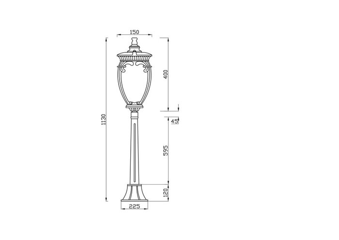 Ландшафтный светильник Fleur цвета бронза антик - купить Наземные светильники по цене 10990.0