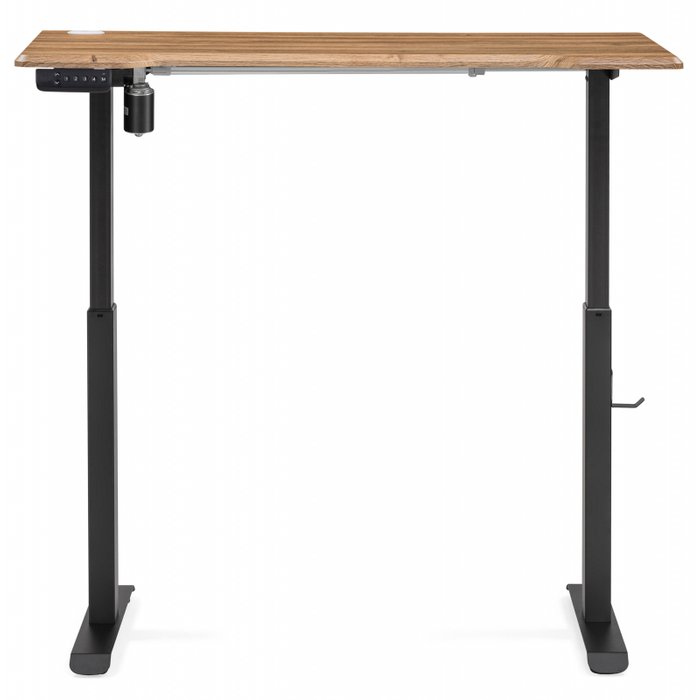 Письменный стол Маркос 120 бежево-черного цвета с подъемным механизмом  - лучшие Письменные столы в INMYROOM
