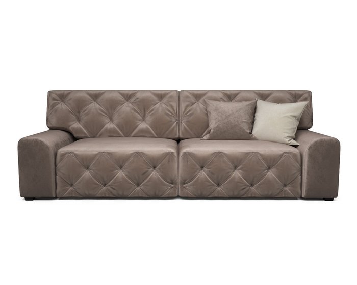 Прямой диван-кровать Милан серо-коричневого цвета - лучшие Прямые диваны в INMYROOM